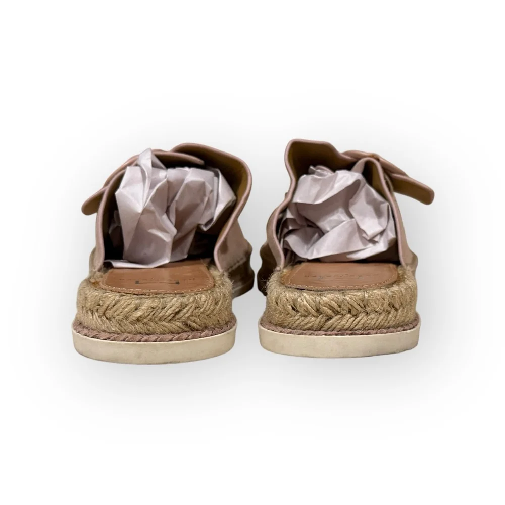 Marc Fisher MlramSA Leather Espadrille Platform Sandals Pink Buckle Slides 8.5​ - Picture 3 of 10